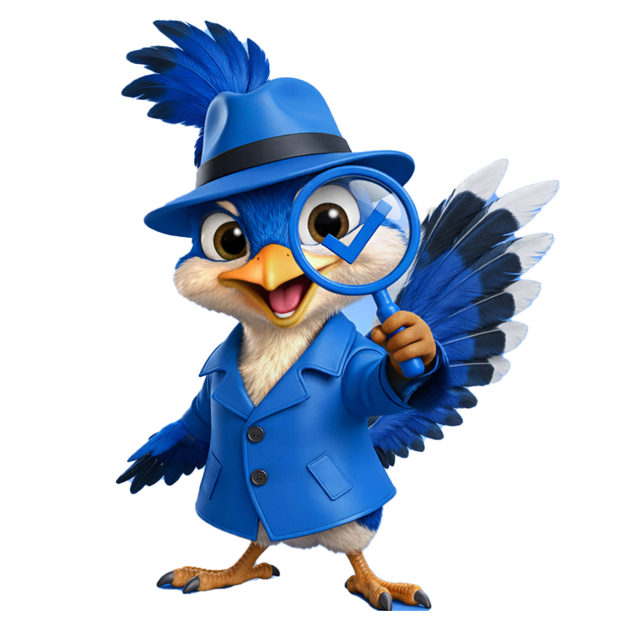 Mascota Pájaro Detective ConectaYa